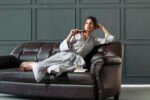 Relaxed Grey Belted Lounge Robe