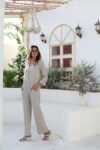 Relaxed Neutral Utility Jumpsuit with Pockets